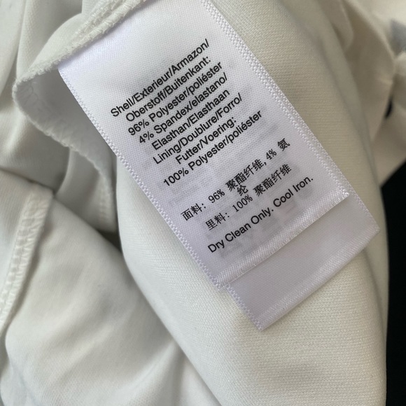 DKNY SPOTTED WHITE & NAVY COCKTAIL DRESS - Picture 4 of 4